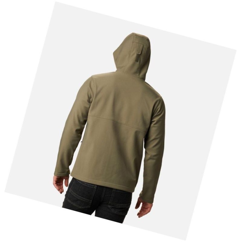 Columbia Ascender Hooded Softshell Mont Erkek Gri Yeşil | 48076-PONC