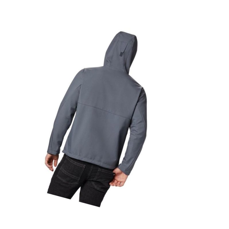 Columbia Ascender Hooded Softshell Mont Erkek Koyu Gri | 42708-VQRC