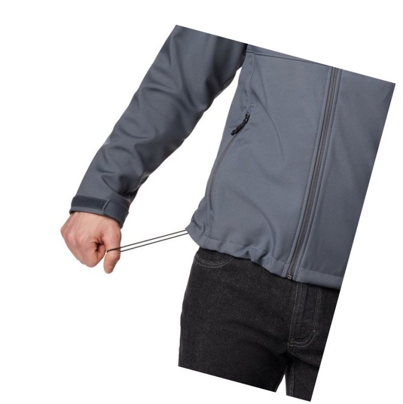 Columbia Ascender Hooded Softshell Mont Erkek Koyu Gri | 42708-VQRC