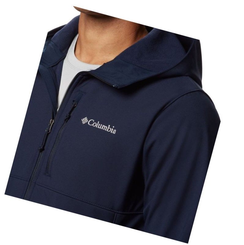 Columbia Ascender Hooded Softshell Mont Erkek Lacivert | 93482-DNBA