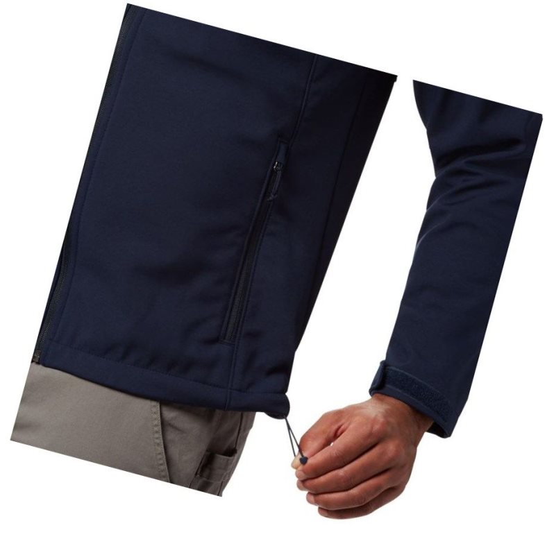 Columbia Ascender Hooded Softshell Mont Erkek Lacivert | 93482-DNBA