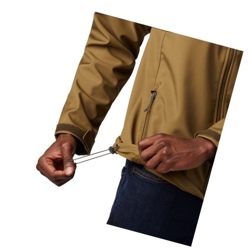 Columbia Ascender Softshell Big Mont Erkek Zeytin Yeşili Kahverengi | 94215-FSTK