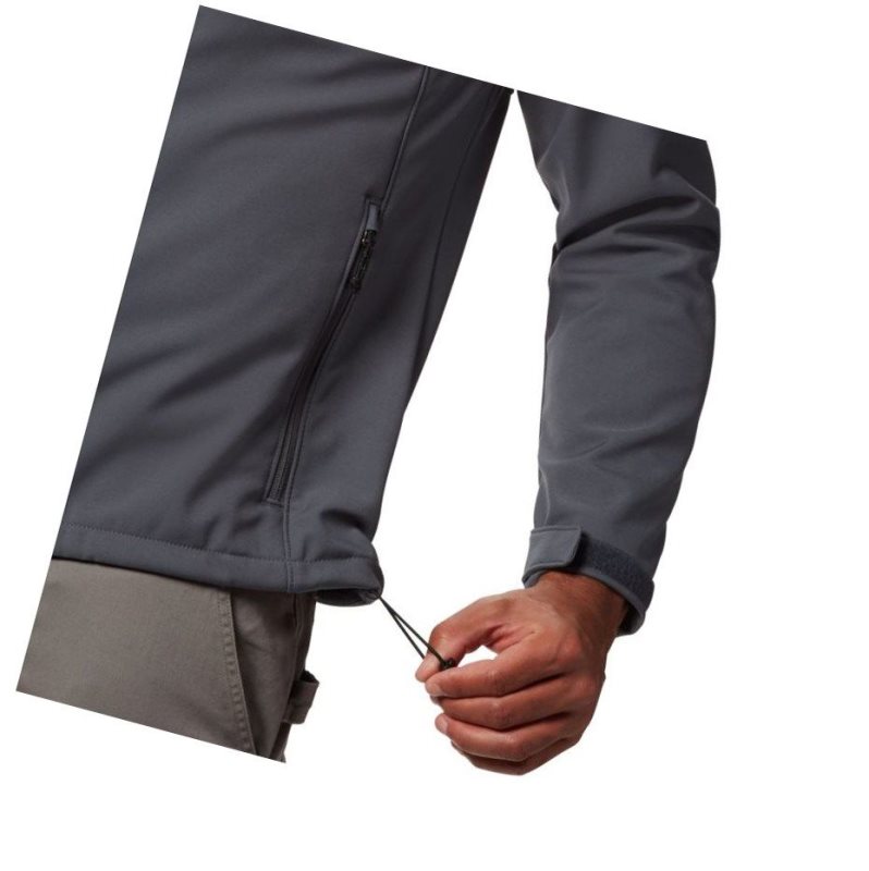 Columbia Ascender Softshell Mont Erkek Koyu Gri | 65497-FGWC