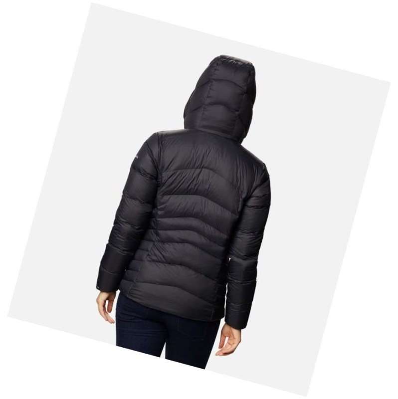 Columbia Autumn Park Down Hooded Mont Kadın Siyah | 81594-DIVF