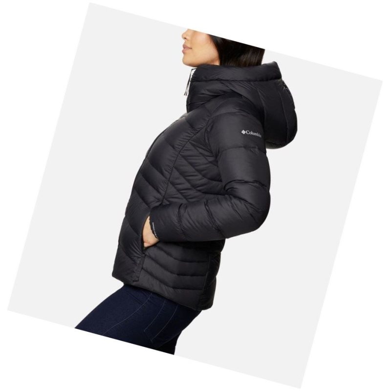 Columbia Autumn Park Down Hooded Mont Kadın Siyah | 81594-DIVF