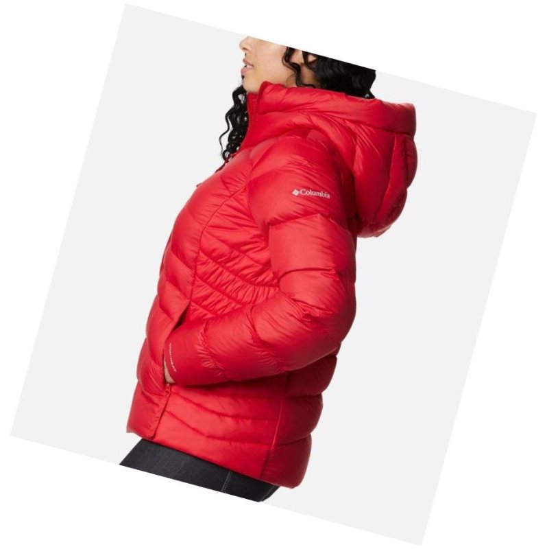 Columbia Autumn Park Down Hooded Mont Kadın Kırmızı | 80574-MLXQ