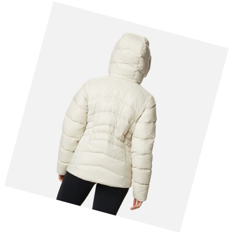 Columbia Autumn Park Down Hooded Mont Kadın Krema | 47521-WMZF