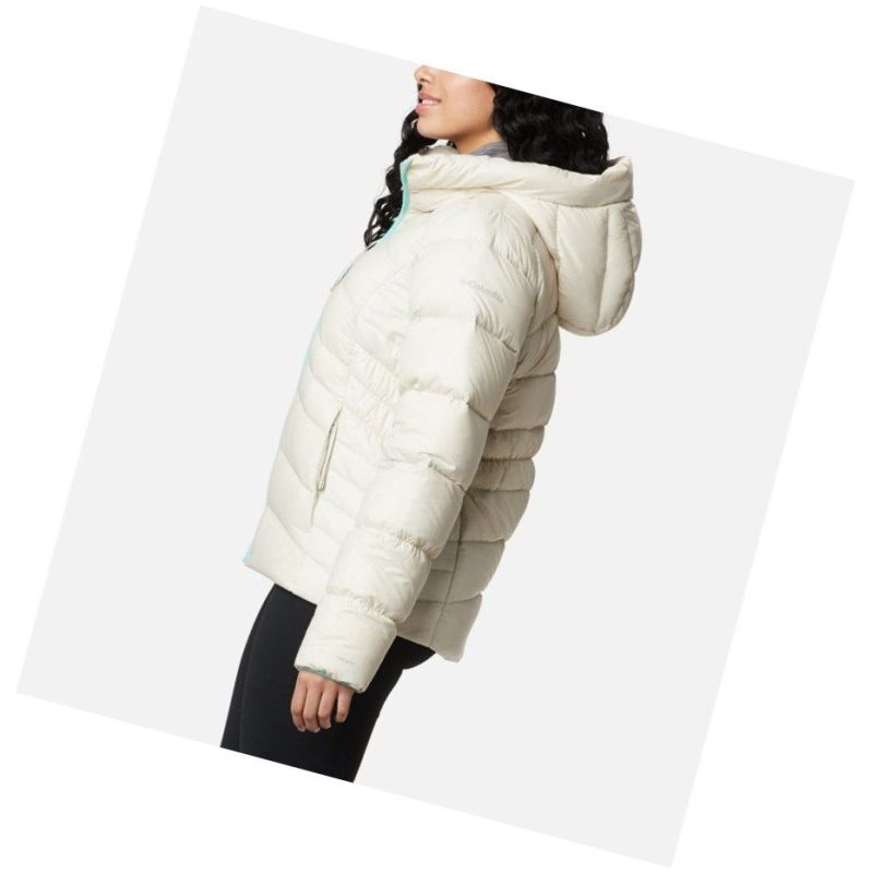 Columbia Autumn Park Down Hooded Mont Kadın Krema | 47521-WMZF