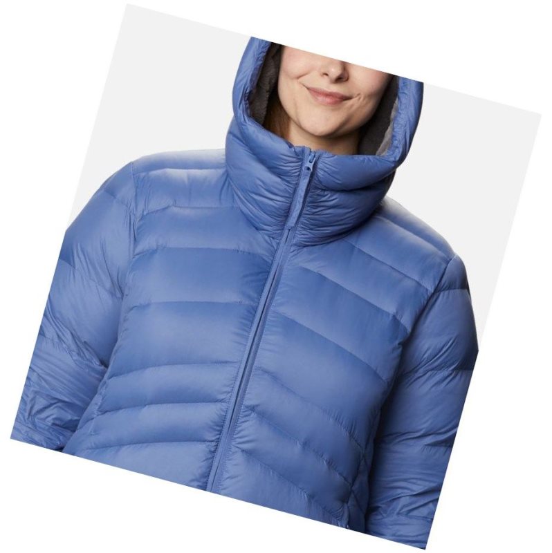 Columbia Autumn Park Down Hooded Plus Size Mont Kadın Mavi | 80427-NFVH