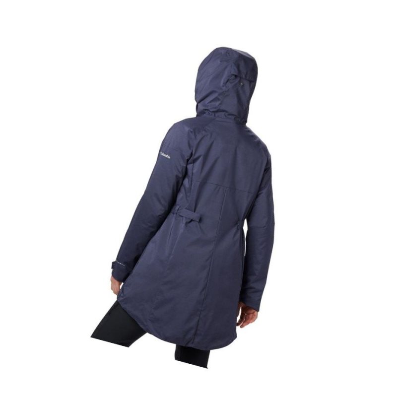 Columbia Autumn Rise Trench Mont Kadın Lacivert | 28015-UGLM