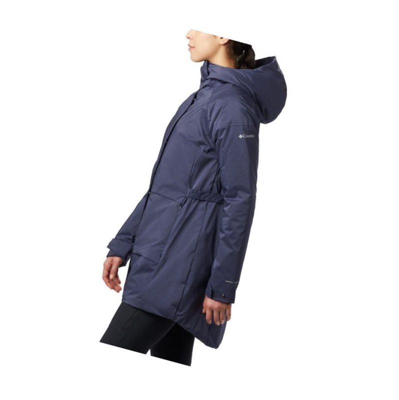 Columbia Autumn Rise Trench Mont Kadın Lacivert | 28015-UGLM