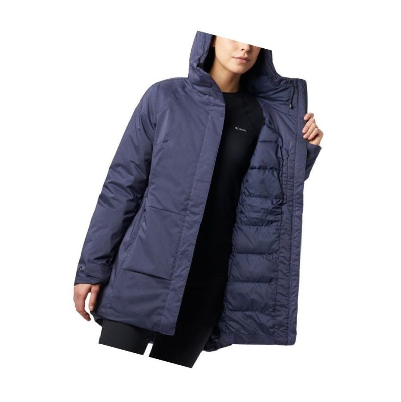 Columbia Autumn Rise Trench Mont Kadın Lacivert | 28015-UGLM