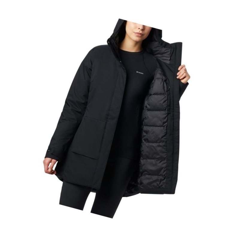 Columbia Autumn Rise Trench Mont Kadın Siyah | 09461-VFSN