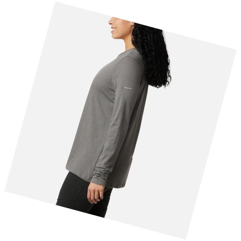 Columbia Autumn Trek Long Sleeve Relaxed Sweatshirt Kadın Gri | 09718-YMEN