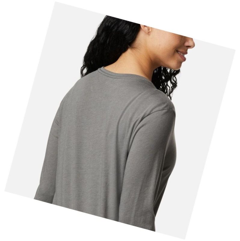 Columbia Autumn Trek Long Sleeve Relaxed Sweatshirt Kadın Gri | 09718-YMEN