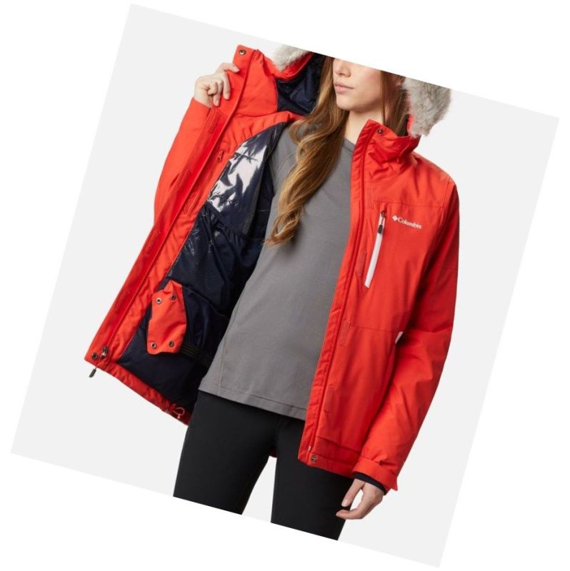 Columbia Ava Alpine Insulated Mont Kadın Turuncu Beyaz | 52170-DIBM