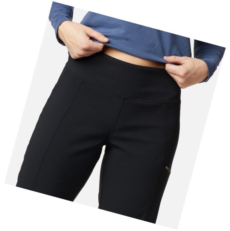 Columbia Back Beauty Highrise Warm Winter Pantolon Kadın Siyah | 60532-NDEQ