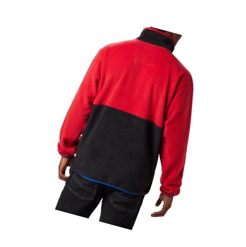 Columbia Back Bowl Full Zip Fleece Mont Erkek Mavi Kırmızı Siyah | 74295-DFVG
