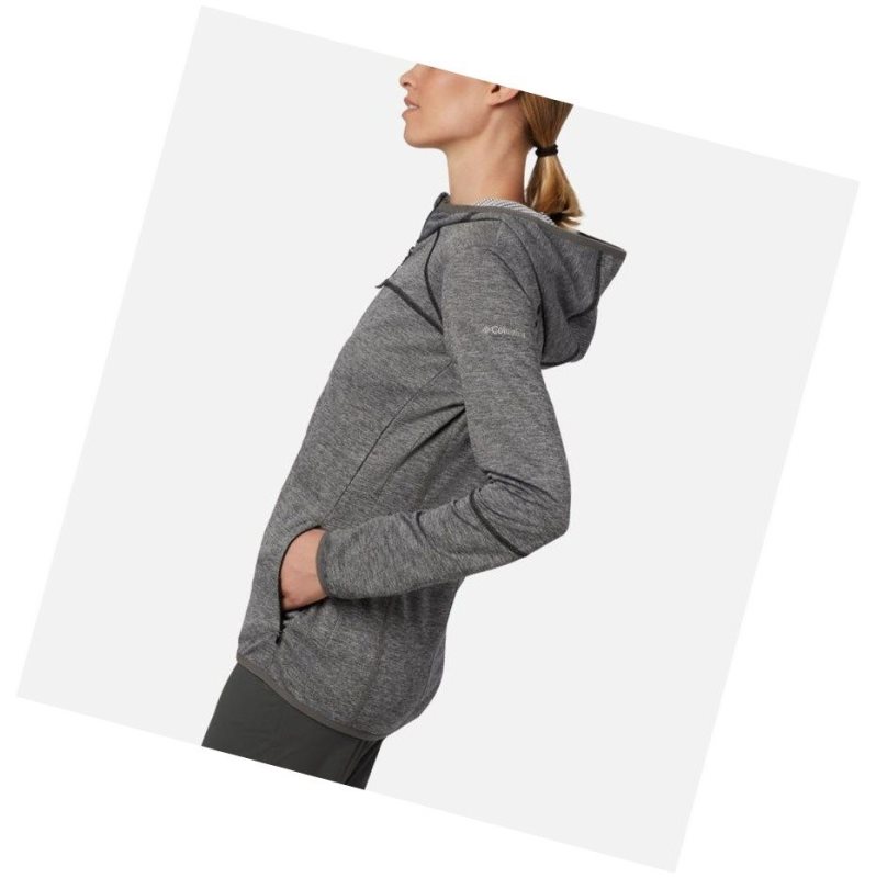 Columbia Baker Valley Hooded Fleece Mont Kadın Siyah | 96450-BQJZ