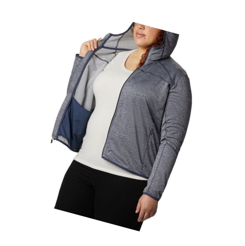 Columbia Baker Valley Hooded Fleece Mont Kadın Lacivert | 36945-ATEY