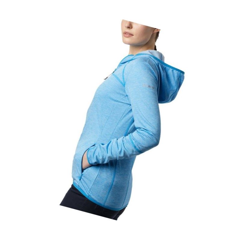 Columbia Baker Valley Hooded Fleece Mont Kadın Mavi | 24073-TUKN