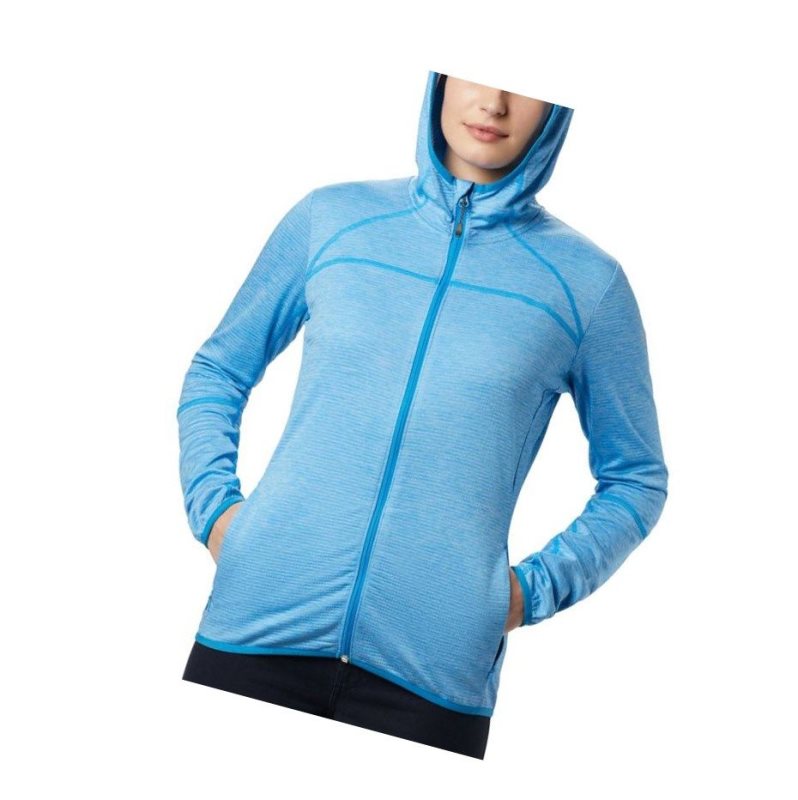 Columbia Baker Valley Hooded Fleece Mont Kadın Mavi | 24073-TUKN