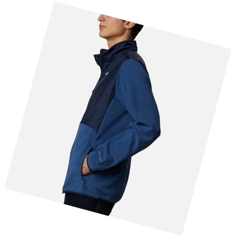 Columbia Basin Butte Fleece Full Zip Mont Erkek Lacivert | 76839-QICW