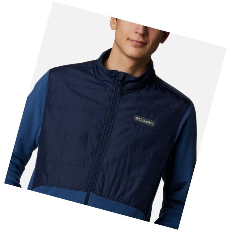 Columbia Basin Butte Fleece Full Zip Mont Erkek Lacivert | 76839-QICW