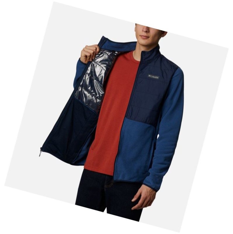 Columbia Basin Butte Fleece Full Zip Mont Erkek Lacivert | 76839-QICW