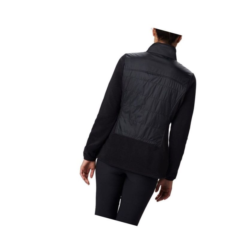 Columbia Basin Butte Fleece Full Zip Mont Kadın Siyah | 63819-DJGW