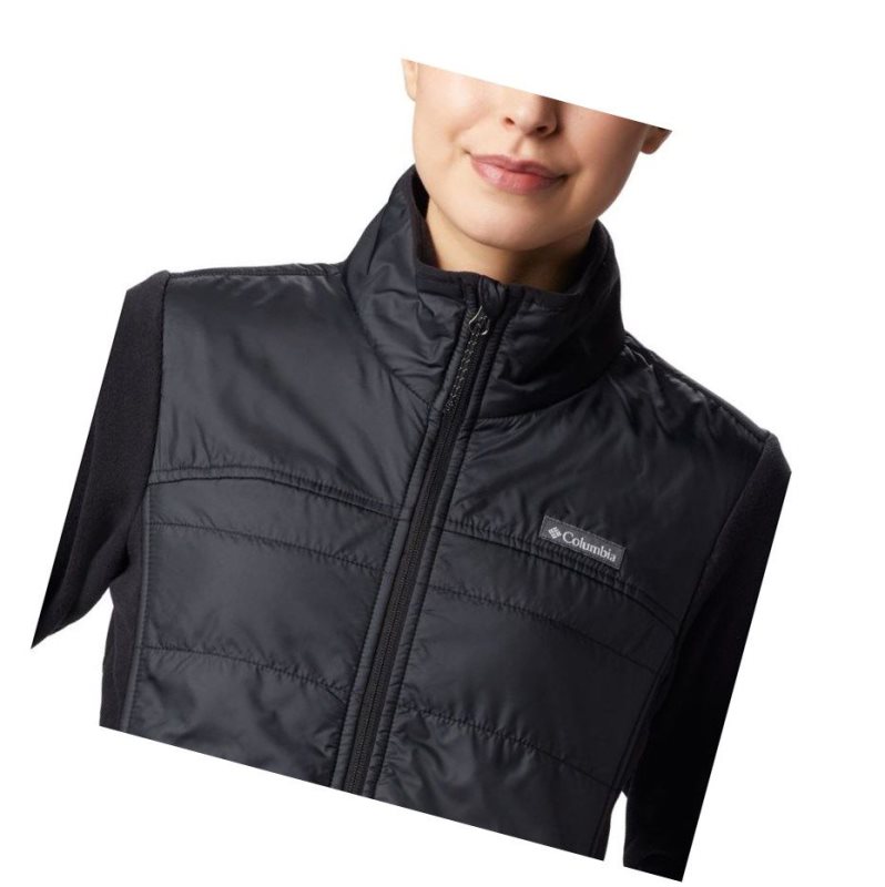 Columbia Basin Butte Fleece Full Zip Mont Kadın Siyah | 63819-DJGW