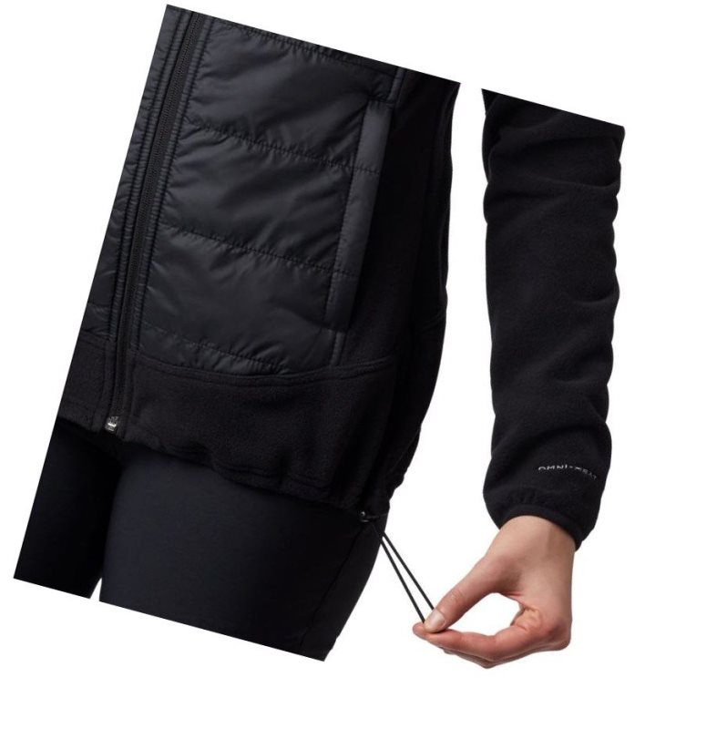 Columbia Basin Butte Fleece Full Zip Mont Kadın Siyah | 63819-DJGW