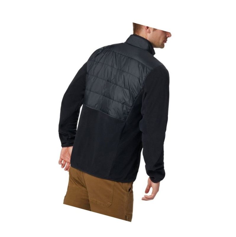 Columbia Basin Butte Fleece Full Zip Mont Erkek Siyah | 39087-GSLD