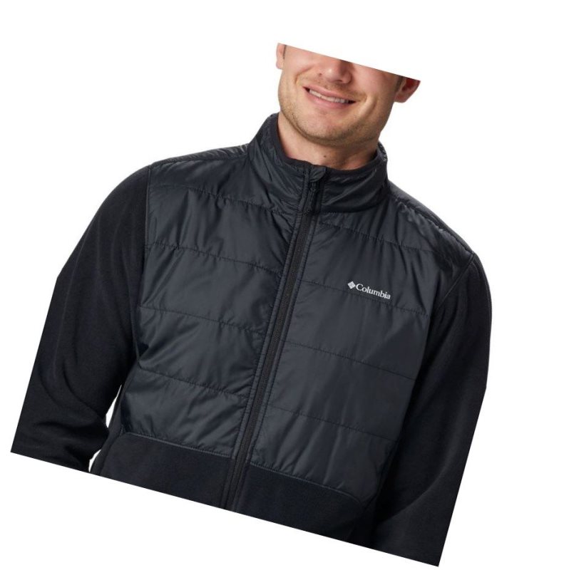 Columbia Basin Butte Fleece Full Zip Mont Erkek Siyah | 39087-GSLD