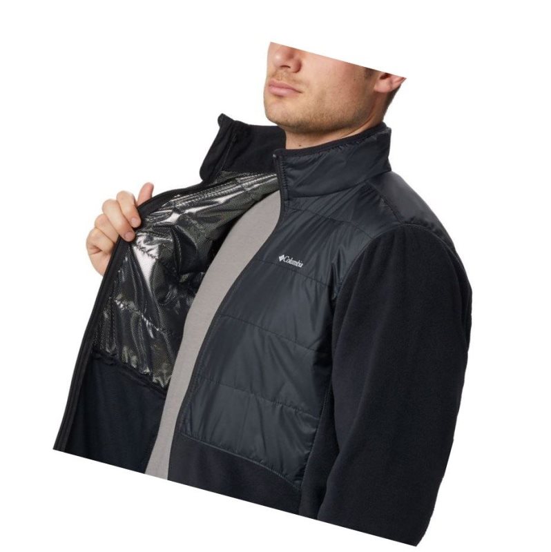 Columbia Basin Butte Fleece Full Zip Mont Erkek Siyah | 39087-GSLD
