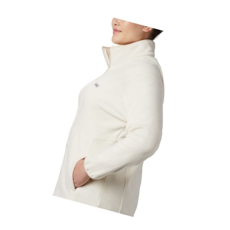 Columbia Basin Trail Fleece Full Zip Plus Size Mont Kadın Krema | 78249-ISNM