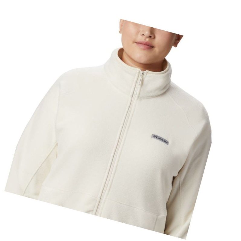 Columbia Basin Trail Fleece Full Zip Plus Size Mont Kadın Krema | 78249-ISNM