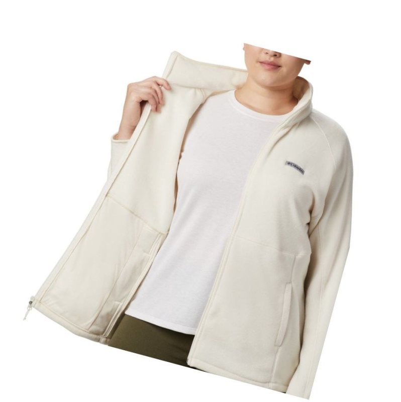 Columbia Basin Trail Fleece Full Zip Plus Size Mont Kadın Krema | 78249-ISNM