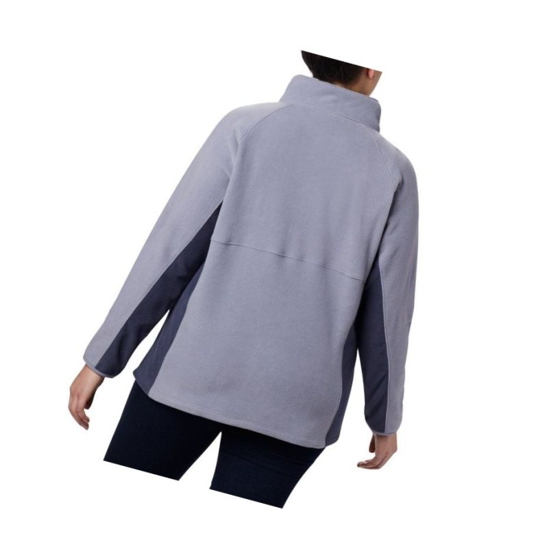 Columbia Basin Trail Fleece Full Zip Plus Size Mont Kadın Lacivert | 58327-WVJS