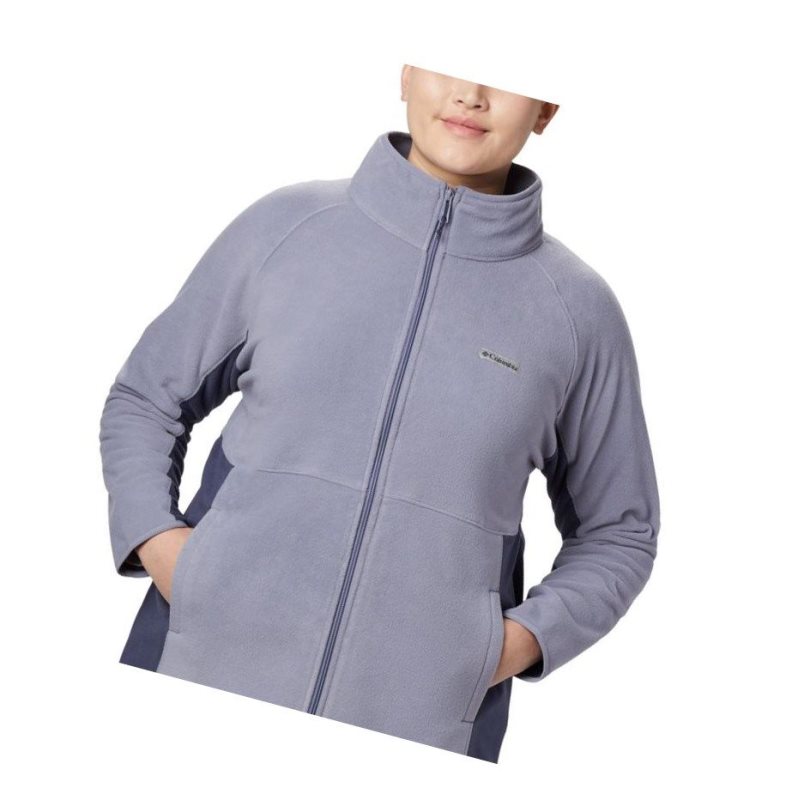 Columbia Basin Trail Fleece Full Zip Plus Size Mont Kadın Lacivert | 58327-WVJS