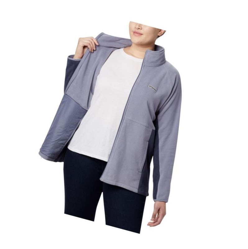 Columbia Basin Trail Fleece Full Zip Plus Size Mont Kadın Lacivert | 58327-WVJS
