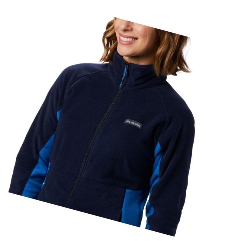 Columbia Basin Trail Fleece Full Zip Top Mont Kadın Lacivert Mavi | 31895-RTDI