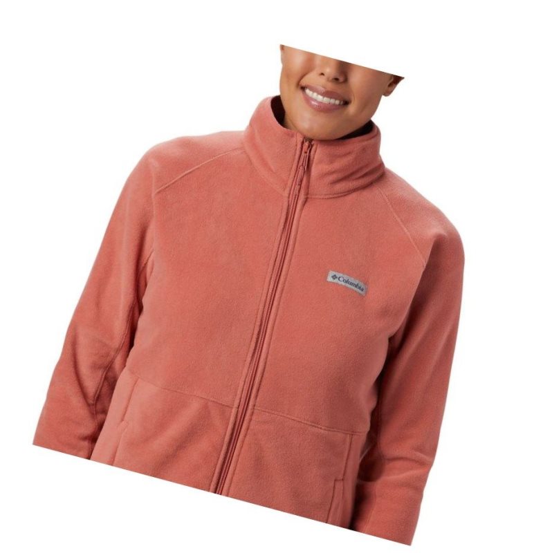 Columbia Basin Trail Fleece Full Zip Top Mont Kadın Koyu Mercan | 91672-MEON