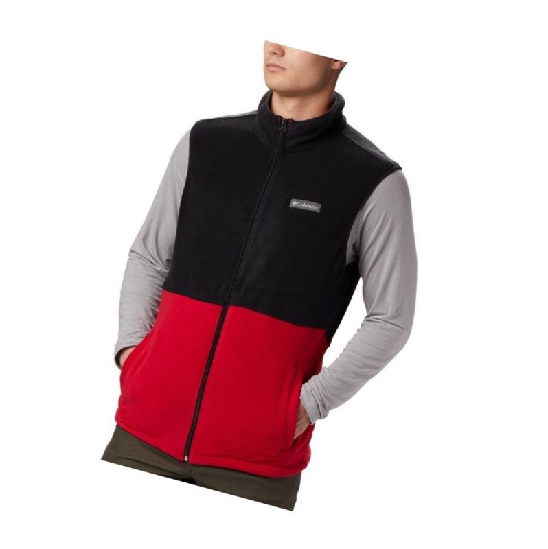 Columbia Basin Trail Fleece Tall Yelek Erkek Mavi Kırmızı Siyah | 56194-JAUC