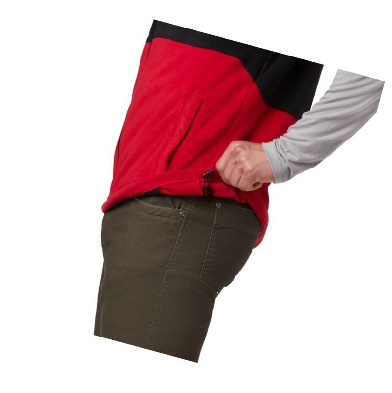 Columbia Basin Trail Fleece Tall Yelek Erkek Mavi Kırmızı Siyah | 56194-JAUC