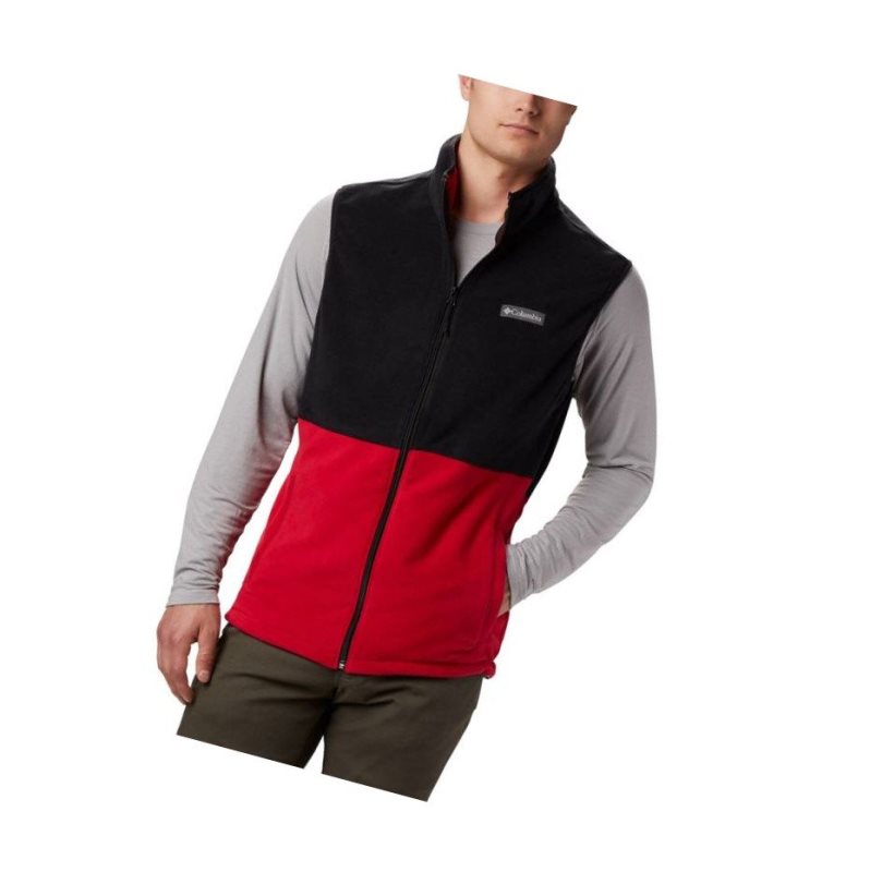 Columbia Basin Trail Fleece Tall Yelek Erkek Mavi Kırmızı Siyah | 56194-JAUC