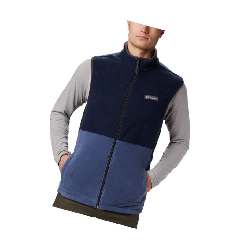 Columbia Basin Trail Fleece Tall Yelek Erkek Koyu Mavi Lacivert | 26819-OMCD