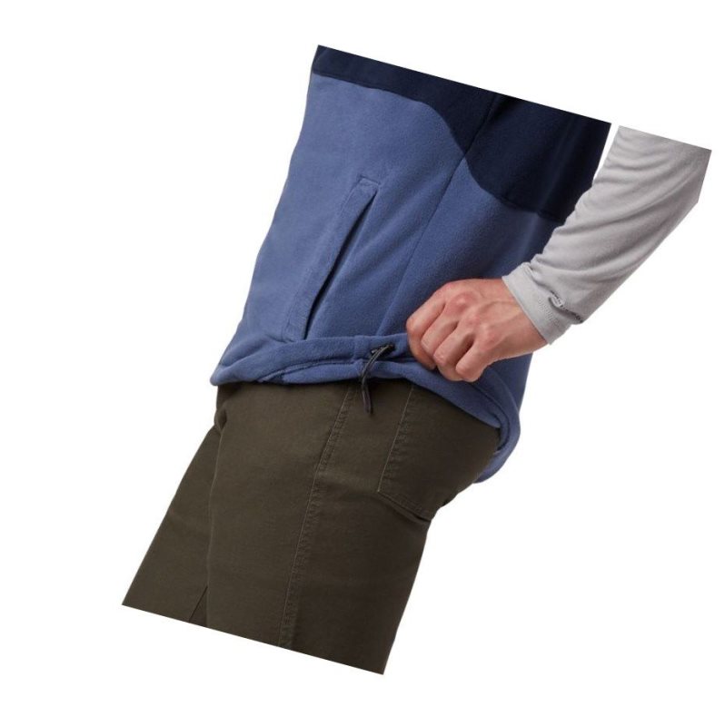 Columbia Basin Trail Fleece Tall Yelek Erkek Koyu Mavi Lacivert | 26819-OMCD