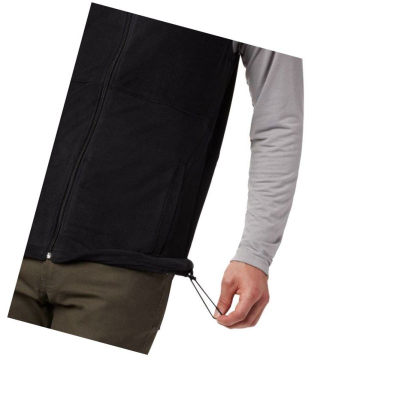 Columbia Basin Trail Fleece Tall Yelek Erkek Siyah | 87926-ESIC