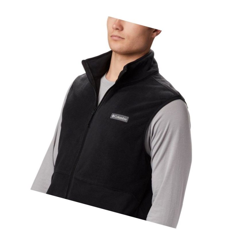 Columbia Basin Trail Fleece Tall Yelek Erkek Siyah | 87926-ESIC